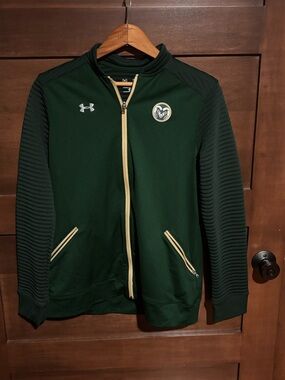 Under Armour Dark Green Full-Zip Track Jacket Colorado State Rams
